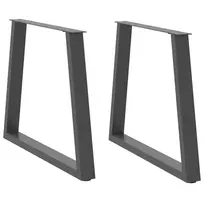 Valgomojo stalo kojos, V formos, 2 vnt., antracito spalvos, 70x(72-73,3) cm, plienas