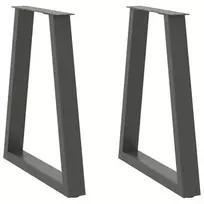 Valgomojo stalo kojos, V formos, 2 vnt., antracito spalvos, 60x(72-73,3) cm, plienas