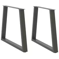 Valgomojo stalo kojos, V formos, 2 vnt., antracito spalvos, 80x(72-73,3) cm, plienas