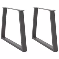 Valgomojo stalo kojos, V formos, 2 vnt., antracito spalvos, 100x(72-73,3) cm, plienas