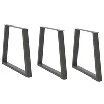 Valgomojo stalo kojos, V formos, 3 vnt., antracito spalvos, 70x(72-73,3) cm, plienas