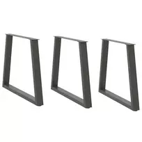 Valgomojo stalo kojos, 3 vnt., antracito spalvos, 80x(72-73,3) cm, plienas, V formos