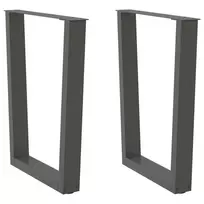 Valgomojo stalo kojos, V formos, 2 vnt., antracito spalvos, 70x(72-73,3) cm, plienas