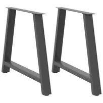 Valgomojo stalo kojos, A formos, 2 vnt., antracito spalvos, 100x(72-73) cm, plienas