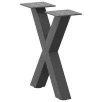 Kavos staliuko kojelės, 2 vnt., antracito spalvos, 37x(30-31) cm, plienas