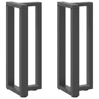 Konsolinio stalo kojos, T formos, 2 vnt., antracito spalvos, 25x28x(72-73) cm, plienas