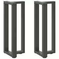 Konsolinio stalo kojos, T formos, 2 vnt., antracito spalvos, 38x25x(72-73) cm, plienas