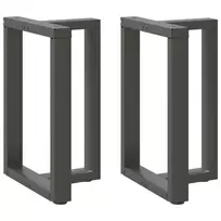 Valgomojo stalo kojos, T formos, 2 vnt., antracito spalvos, 50x35x(72-73) cm, plienas