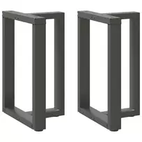 Valgomojo stalo kojos, 2 vnt., antracito spalvos, 60x35x(72-73) cm, plienas