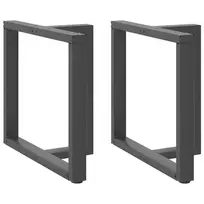 Valgomojo stalo kojos, T formos, 2 vnt., antracito spalvos, 70x35x(72-73) cm, plienas