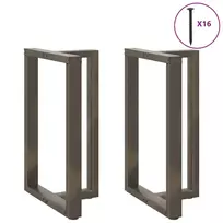 Baro stalo kojos, T formos, 2 vnt., juodos, 60x35x(90-91) cm, plienas