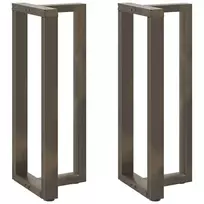 Baro stalo kojos, T formos, 2 vnt., juodos, 40x35x(100-101) cm, plienas