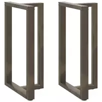 Baro stalo kojos, T formos, 2 vnt., juodos, 60x35x(100-101) cm, plienas
