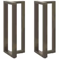 Baro stalo kojos, T formos, 2 vnt., juodos, 50x35x(100-101) cm, plienas