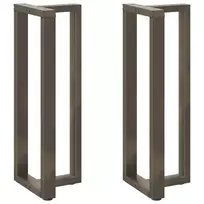 Baro stalo kojos, T formos, 2 vnt., juodos, 50x35x(110-111) cm, plienas