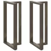 Baro stalo kojos, T formos, 2 vnt., juodos, 60x35x(110-111) cm, plienas
