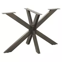Valgomojo stalo koja, voro formos, juoda, 120x68x(72-73) cm, plienas