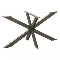 Valgomojo stalo koja, voro formos, juoda, 150x78x(72-73) cm, plienas