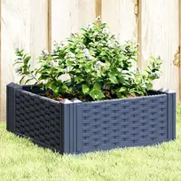 Sodo lovelis su kuoliukais, mėlyna pilkas, 42,5x42,5x28,5cm, PP