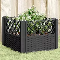 Sodo lovelis su kuoliukais, juodas, 43,5x43,5x43,5cm, PP