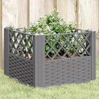 Sodo lovelis su kuoliukais, pilkas, 43,5x43,5x43,5cm, PP