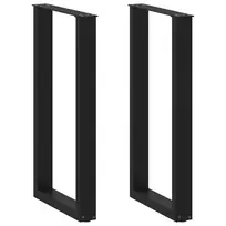 Baro stalo kojos, U formos, 2 vnt., juodos, 40x(90-91) cm, plienas