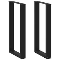 Baro stalo kojos, U formos, 2 vnt., juodos, 50x(90-91) cm, plienas