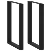 Baro stalo kojos, U formos, 2 vnt., juodos, 60x(90-91) cm, plienas