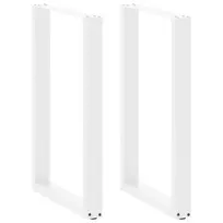 Baro stalo kojos, U formos, 2 vnt., baltos, 60x(90-91) cm, plienas