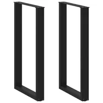 Baro stalo kojos, U formos, 2 vnt., juodos, 60x(100-101) cm, plienas