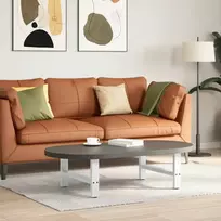Kavos staliuko kojelės, baltos, 2 vnt., 60x(30-31) cm, plienas