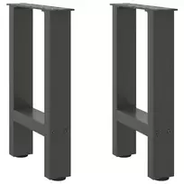 Kavos staliuko kojos, antracito spalvos, 2 vnt., 38x(42-43) cm, plienas