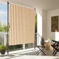 Lauko roletas, oranžinis/baltas, 200x270cm, audinys ir plienas