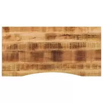 Rašomojo stalo stalviršis su linkiu, 140x60x2,5 cm, mango