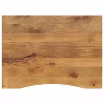 Rašomojo stalo stalviršis su linkiu, 100x80x2,5 cm, mango