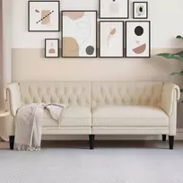Trivietė chesterfield sofa, linas