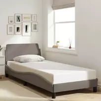 Lovos rėmas su galvūgaliu, Dover, taupe, 90x200cm audinys