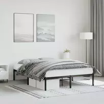 Metalinis lovos rėmas, juodos spalvos, 135x190cm