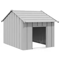 šunų namelis su stogu 83x130x85 cm cinkuoto plieno