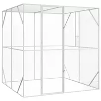 Paukščių narvas su saugykla Antracitas 209 x 202 x 214 cm