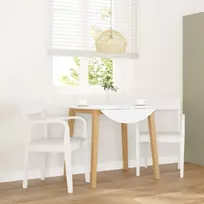 Valgomojo Kėdės 2 vnt Baltos medžio masyvo gumos