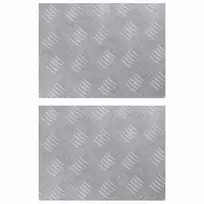 Laiptų danga Stačiakampio 2 pcs Sidabro 40 x 30 cm Aliuminis
