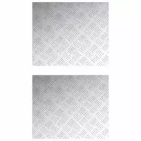 Laiptų danga Stačiakampio 2 pcs Sidabro 60 x 50 cm Aliuminis