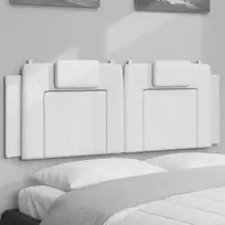 Galvūgalio pagalvėlė, Viana, baltos spalvos, 120cm, dirbtinė oda