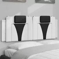 Galvūgalio pagalvėlė, Viana, baltas ir juodas, 120cm, dirbtinė oda