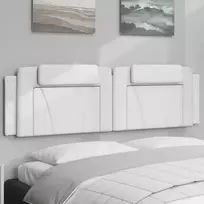 Galvūgalio pagalvėlė, Viana, baltos spalvos, 180cm, dirbtinė oda