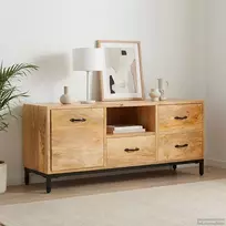 Televizorių stovai Ruda 110 x 30 x 46 cm Kietas mango medis