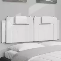 Galvūgalio pagalvėlė, Viana, baltos spalvos, 152cm, dirbtinė oda