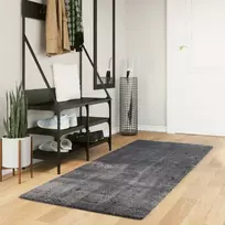 Kilimas HUARTE, antracito, 80x200 cm, trumpi šereliai