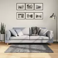 Kilimas HUARTE, antracito, 120x120 cm, trumpi šereliai